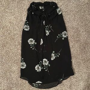 Banana Republic tie front black blouse women’s size xs